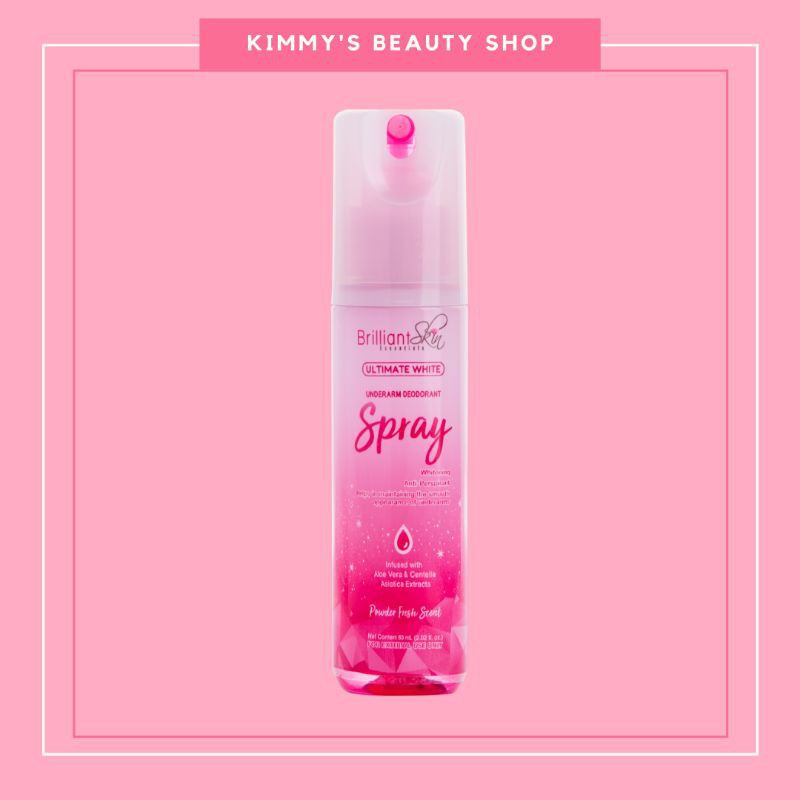 Brilliant Skin Ultimate White Underarm Deodorant Spray 60ml | Shopee ...