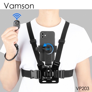 Vamson Chest Strap Rotate Phone Mount for iphone Smart Phone Belt Body Harness Holder for Gopro Hero 1110 9 8 Insta360 X3 Dji Camera