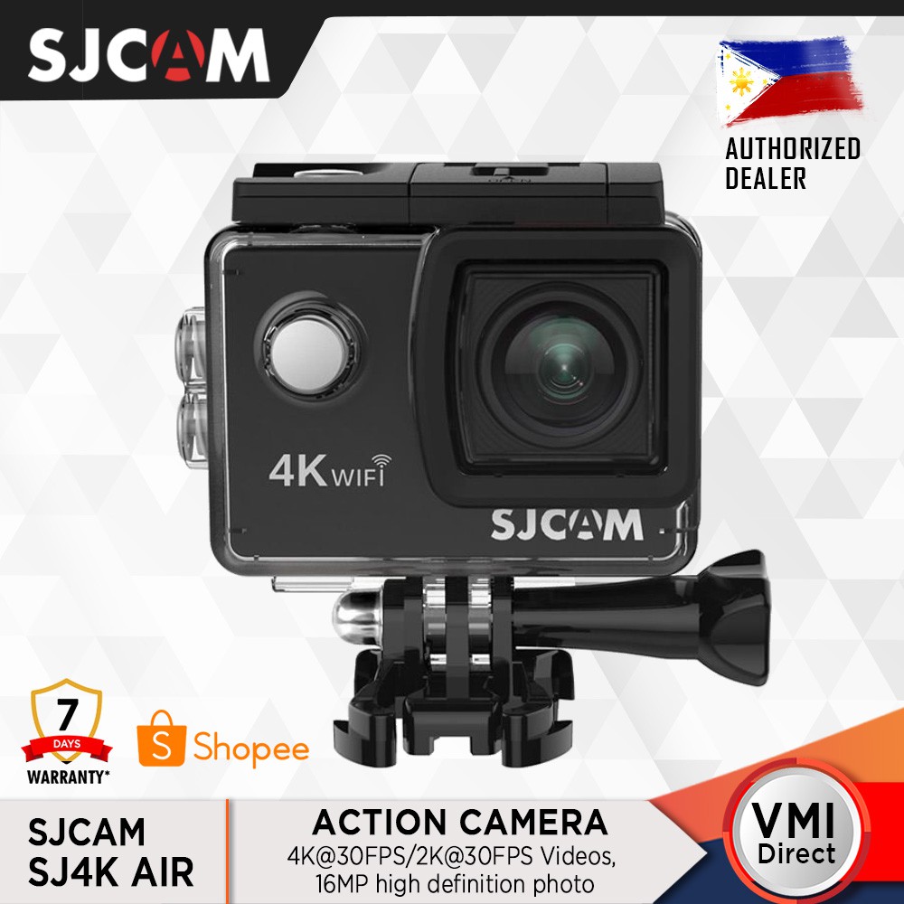Sjcam Sj4000 Air Black Action Camera Full Hd 4k With Optional Bundle Accessories Vmi Direct