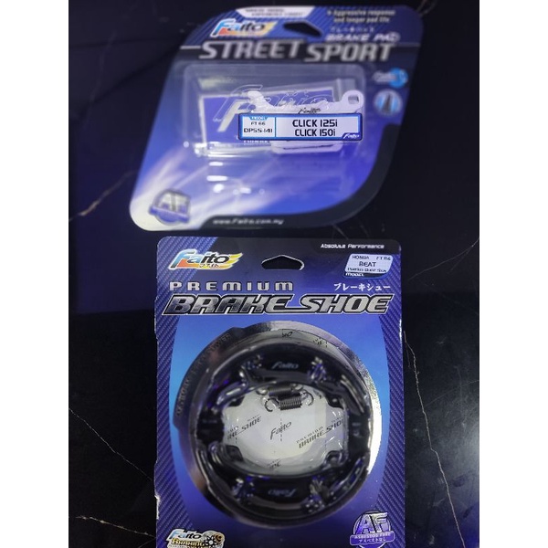 Faito Brake Pad & brake shoe set for Honda click 125i & 150i v2