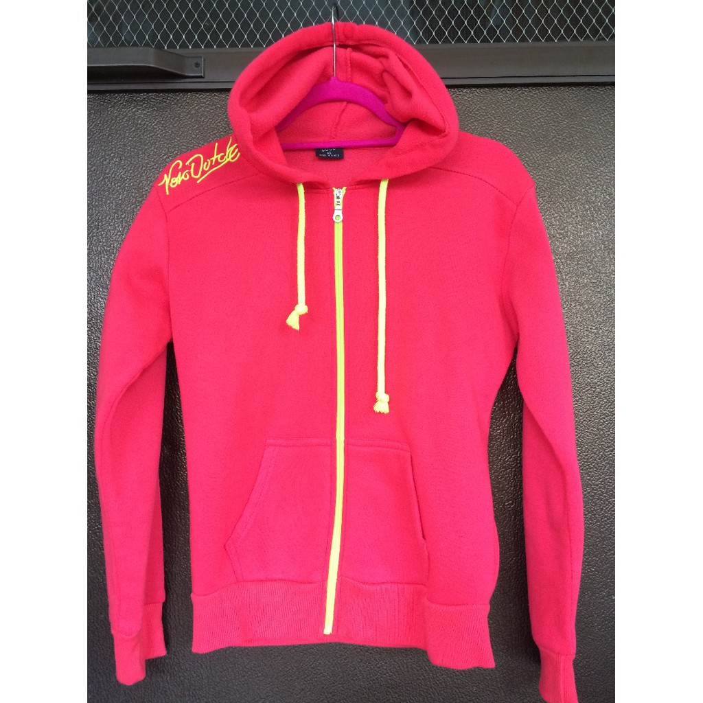 neon pink hoodie