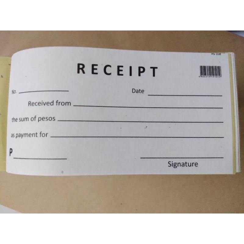 blank temporary receipt 10 pads shopee philippines