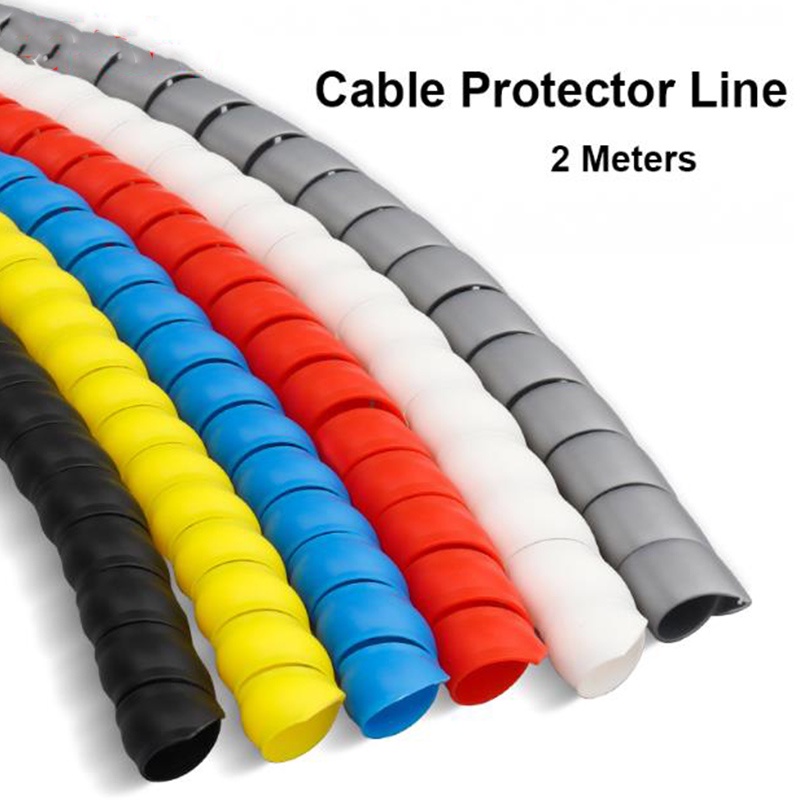 Spiral Cable Protector Line Organizer Tube Motorcycle Wire Protection
