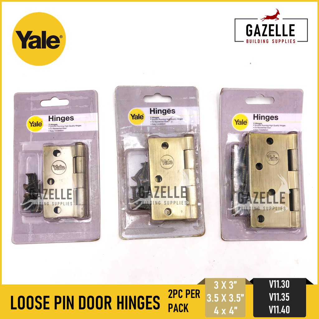 Yale Door Loose Pin Hinges Door Hinges Antique Brass V11 Shopee