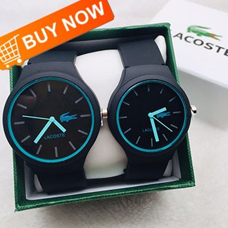 lacoste watch black and blue