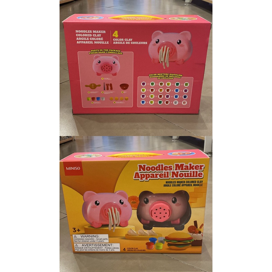 Miniso OFFICIAL Noodles maker colored clay set / playdoh Kids Toys