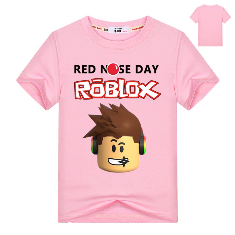 Girls Roblox Logo Game Short Sleeve T Shirt Cotton Tops Tee