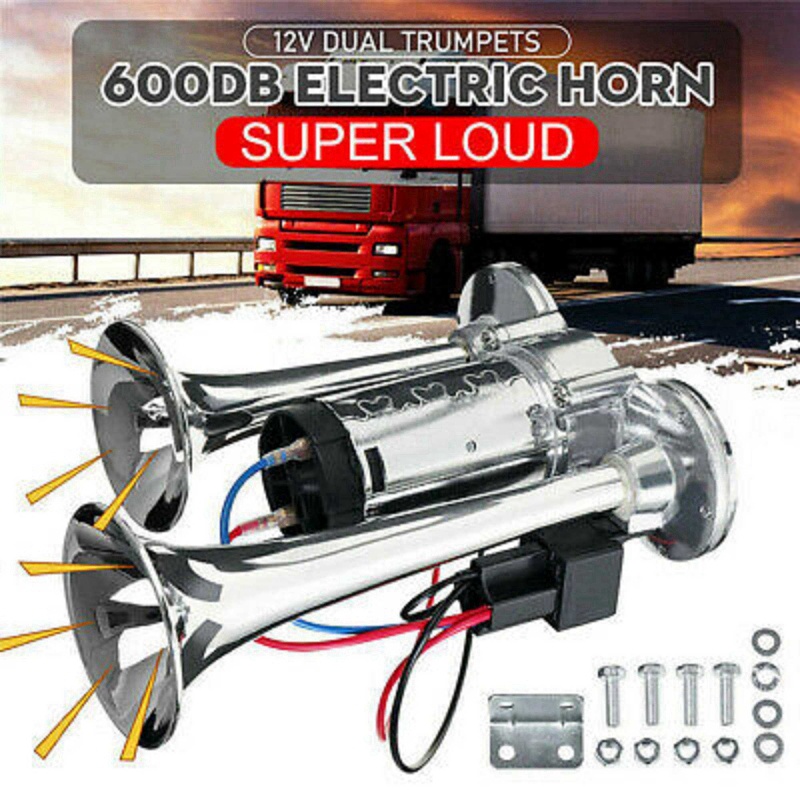 600 DB 12V dual horn car air horn with RV super loud speaker Supply