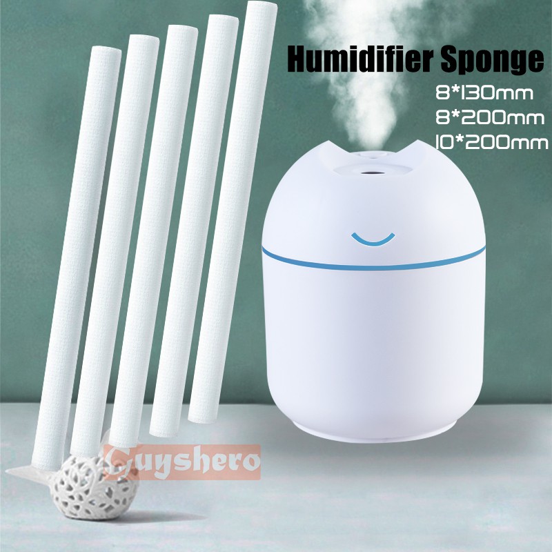 10Pcs Humidifier Filter Sticks Wick Replacements Mini Personal USB Humidifier Replacement Sponges Refill Stick Humidifier Diffuser Cotton Sticks 