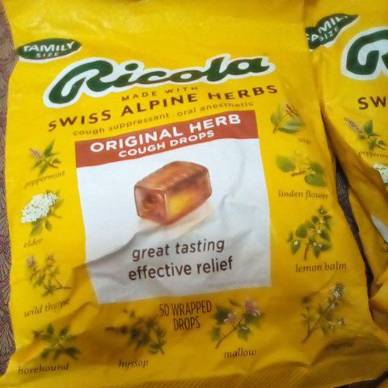 Ricola Original herb cough drops(family size) 50 PCs per pack. Shopee Philippines