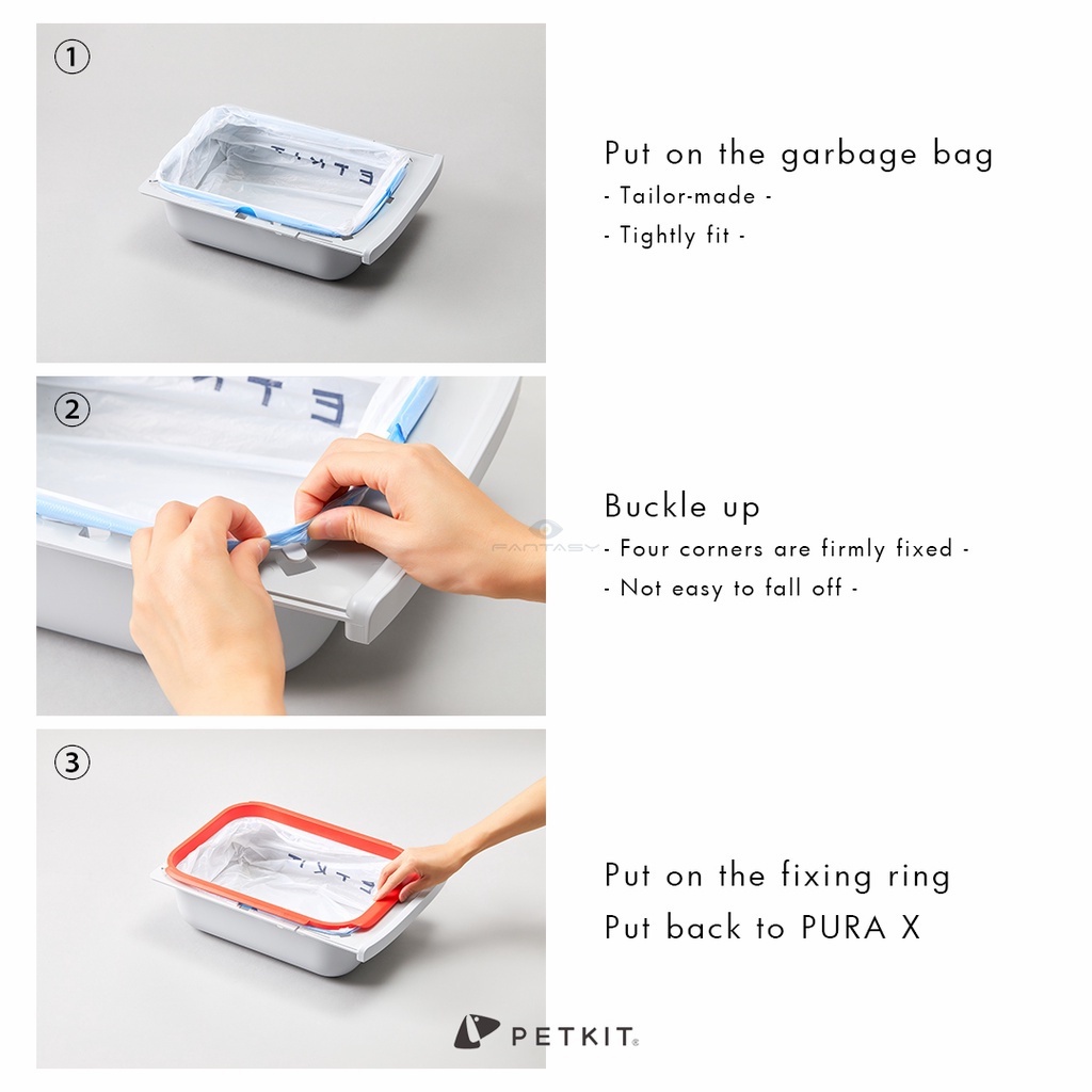 PETKIT Replaced Cat Litter Tray Liners with Drawstring for Pura X and