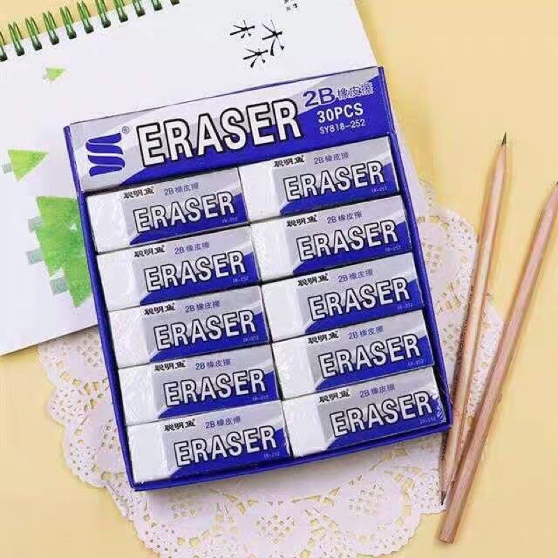 2B eraser 30pcs pack white eraser Shopee Philippines