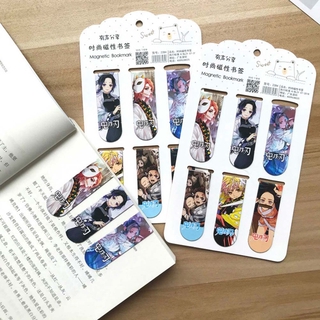 6pcs anime demon slayer bookmark magnetic bookmark marker book markers