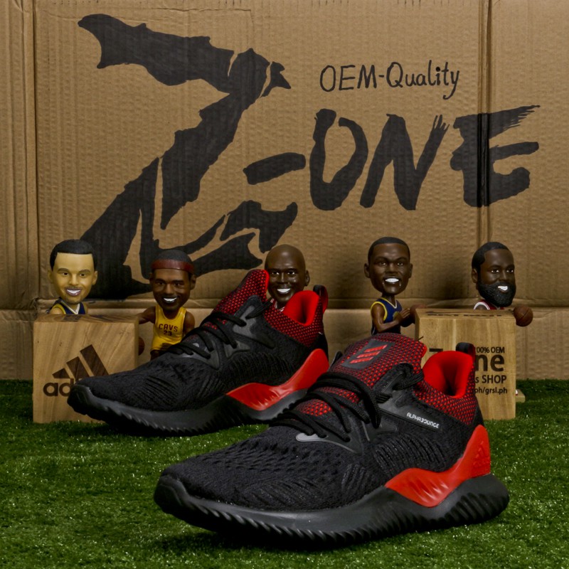 adidas alphabounce black and red
