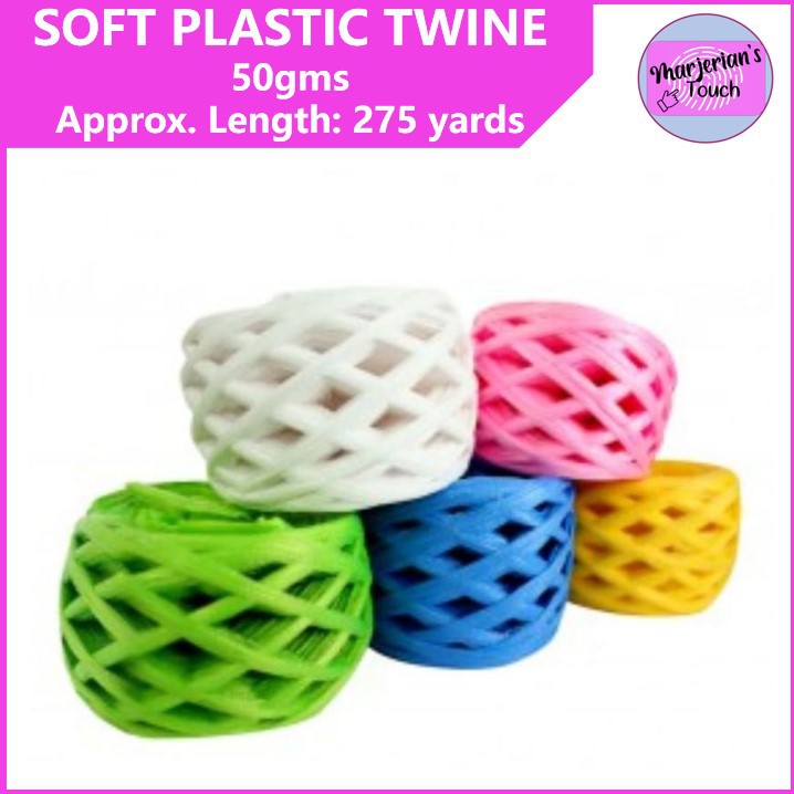 SOFT PLASTIC TWINE 50GMS PLASTIC STRAW PANALI TALI COLORED STRAW STRAW