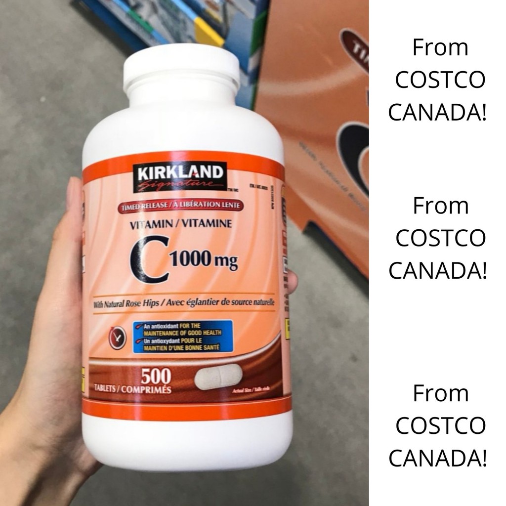 Kirkland Vitamin C 1000mg With Rosehips 500 Tablets Exp 7 24 Shopee Philippines