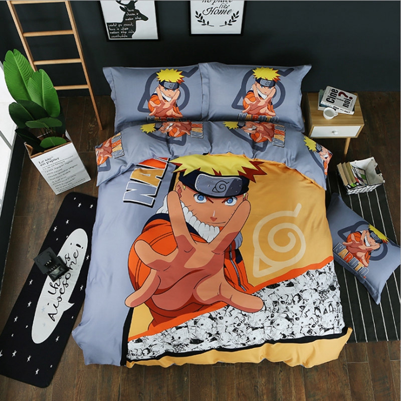 Japan Anime Naruto Bedding Set Duvet, Naruto Queen Size Bed Set