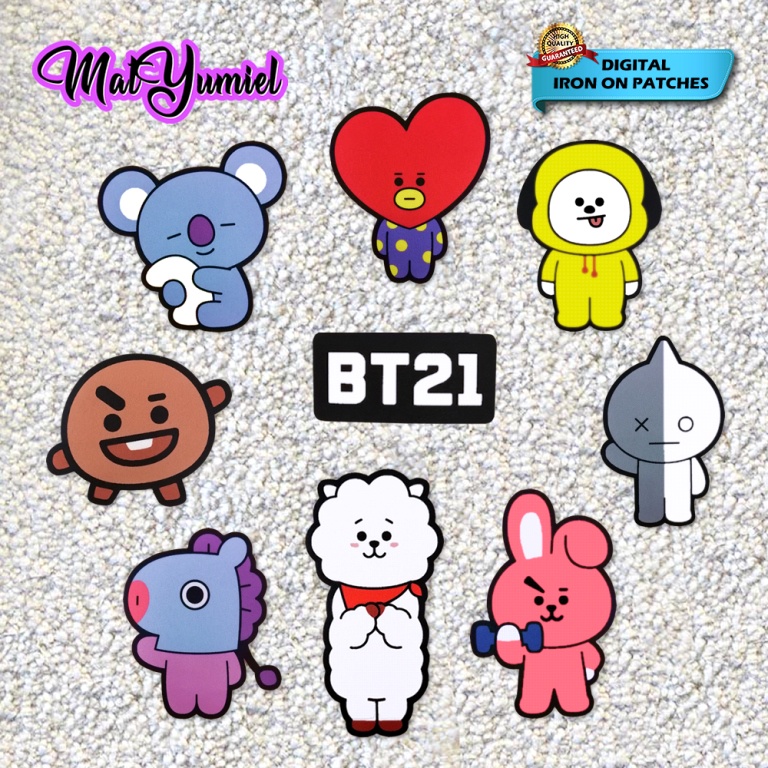 DIY Iron On Patch - BT21 Characters | Shopee Philippines