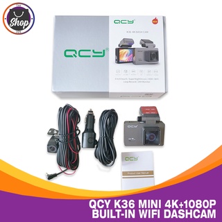 𝐎𝐑𝐈𝐆𝐈𝐍𝐀𝐋 QCY K36 4K Mini Dash Cam 4K Dual Camera with Built-in WiFi Front 4K Rear 1080P
