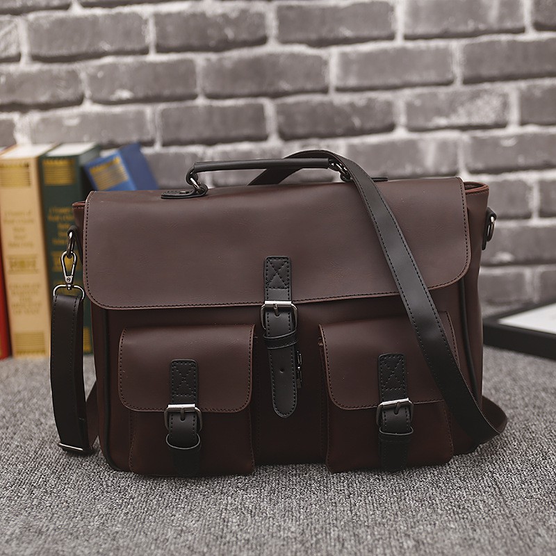 leather messenger computer bag