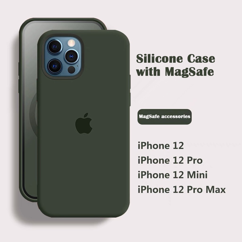 Magsafe Silicone Case iPhone  12  Pro  Max  12  Mini 12Pro 