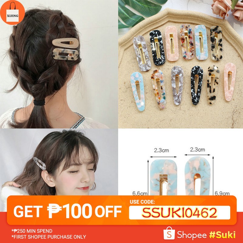 Ins Korea Women Leopard Hair Clip Stick Pin Hairpin Barrette