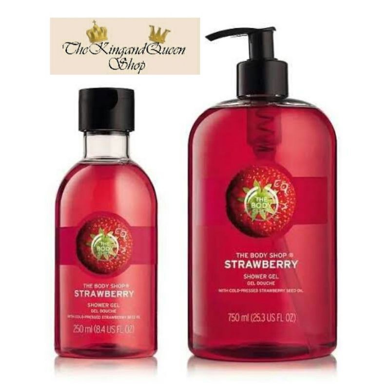 The Body Shop Strawberry Shower Gel 250ml 750ml Restock Kandq Shop