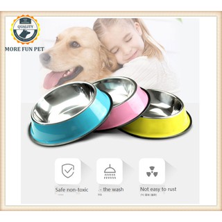 pet bowl dog bowl cat bowl food bowl stainless steel bowl colorful bow