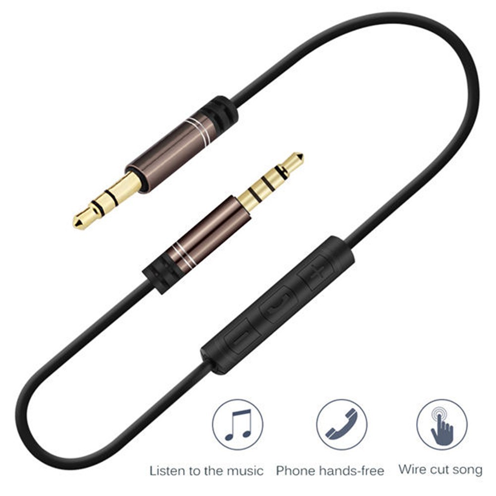 SONGFUL 3.5MM car male to male Aux inline audio cable with volume ...