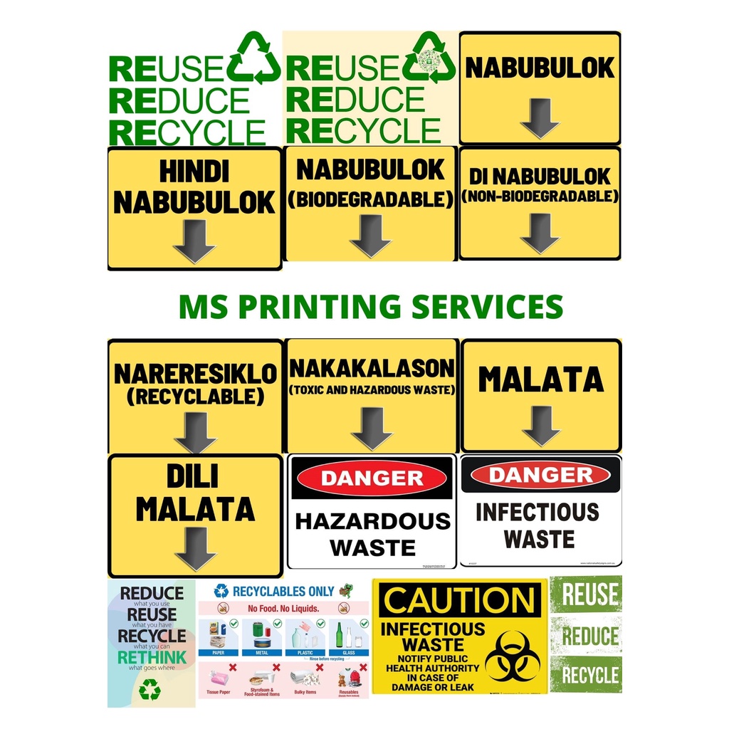 Nabubulok Di Nabubulok Reduce Reuse Recycle Biodegradable Signage ...