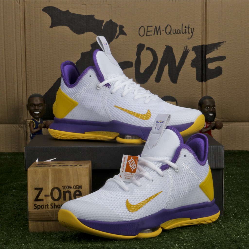 lebron white and purple shoes