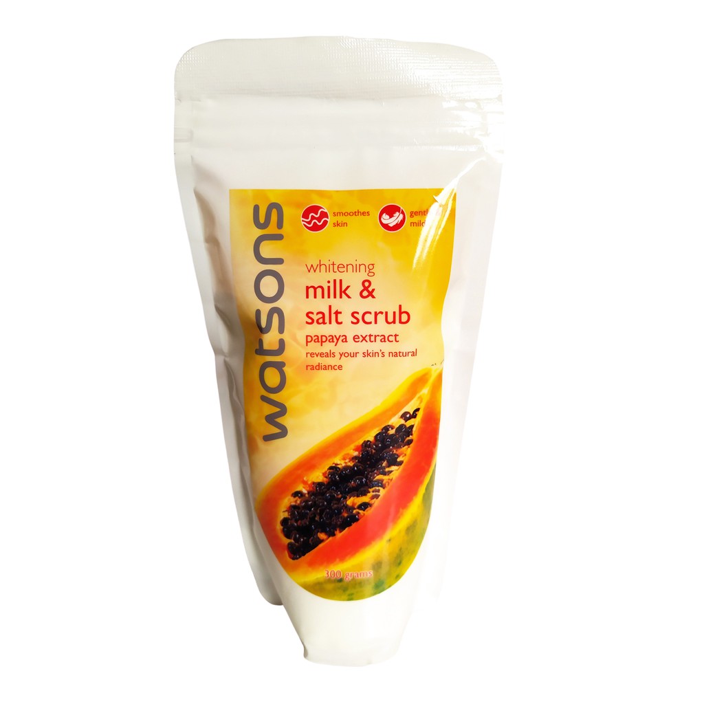 Watsons Whitening Milk and Salt Scrub with Papaya Extract 300g Shopee