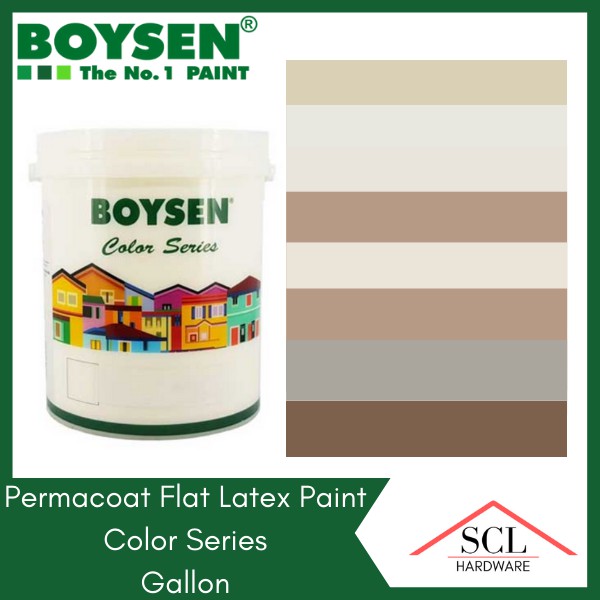 BOYSEN Permacoat Flat Latex Paint 4L / Gallon (For Concrete & Stone