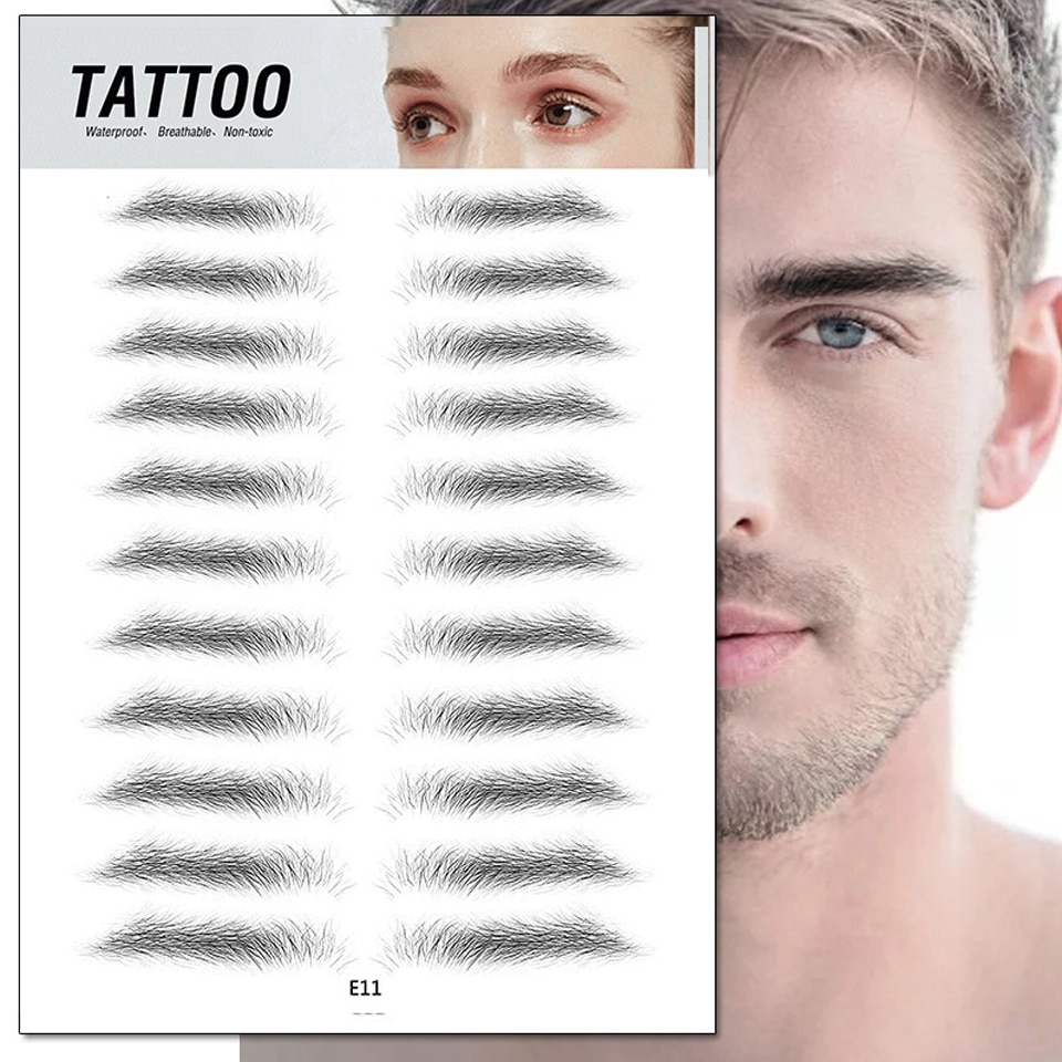 3D Pencil Eyebrow Temporary Eyebrow Tattoos Stickers Dumikit sa Mga Kilay Waterproof Fake Tattoo