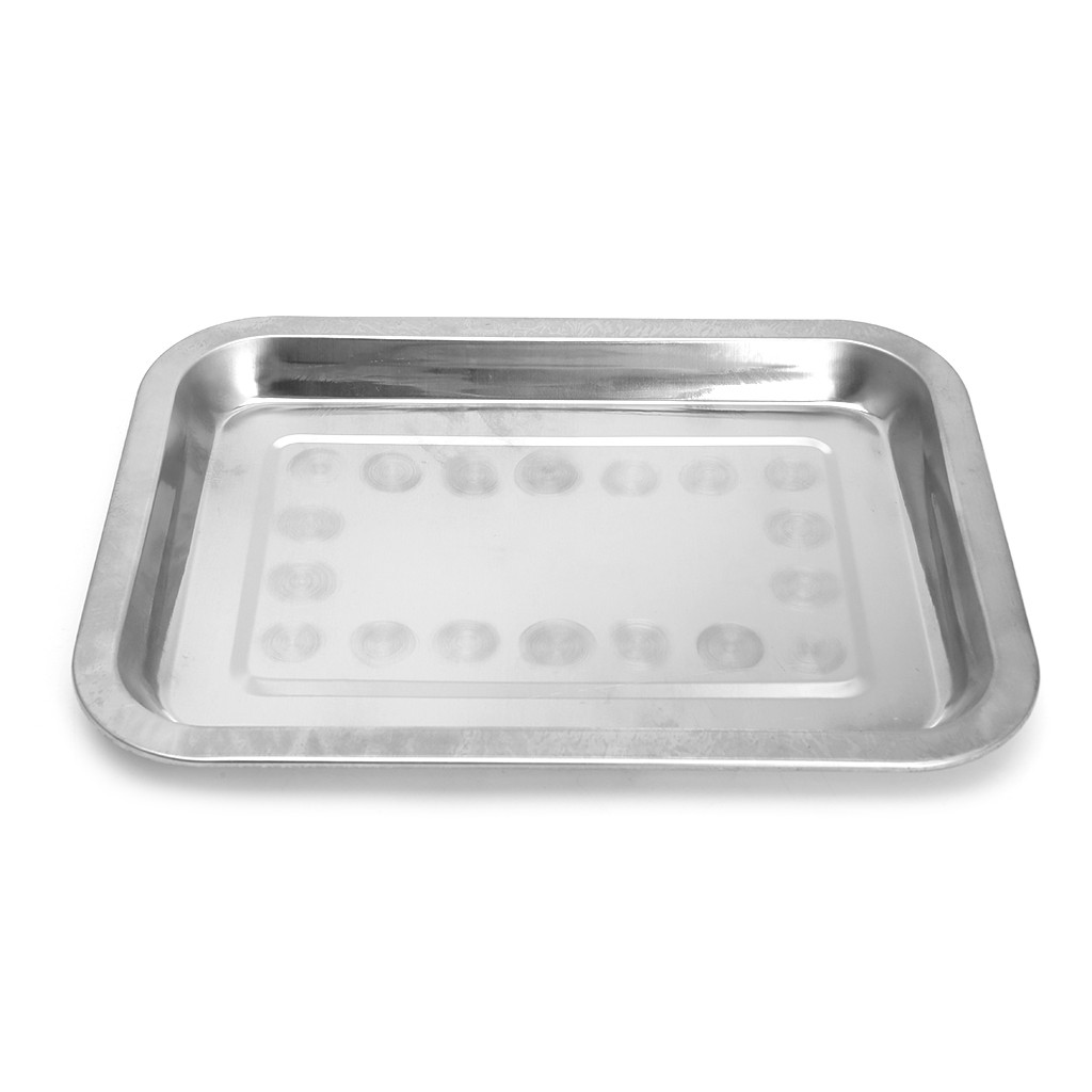 Rectangular Stainless Steel Tray Barbecue Grilled BBQ Fish Dish Kitchen Plate