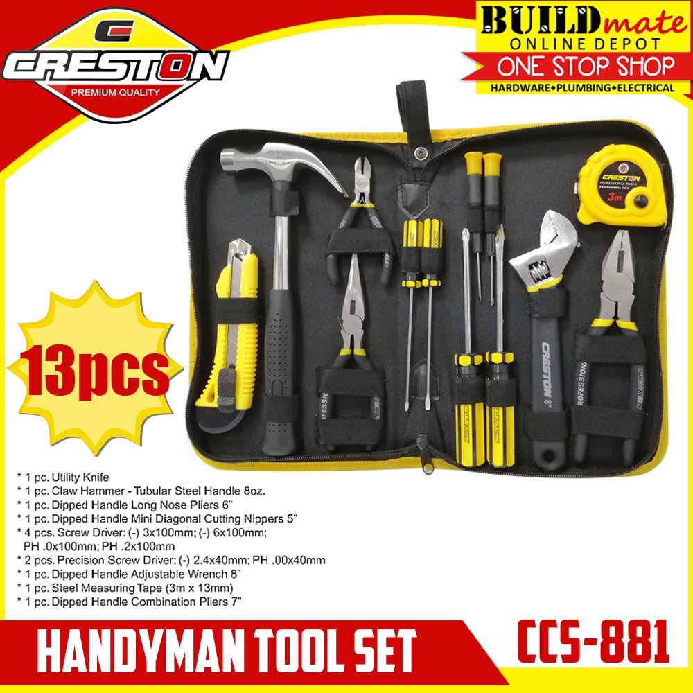 CRESTON Handyman Tools 13pcs/SET CCS-881 | Shopee Philippines