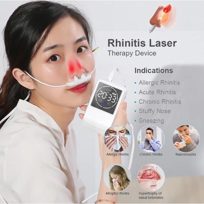 YJT 650nm Rhinitis Equipment Cold Laser Pulse Rhinitis Relief Allergy Sinus Equipment Children's