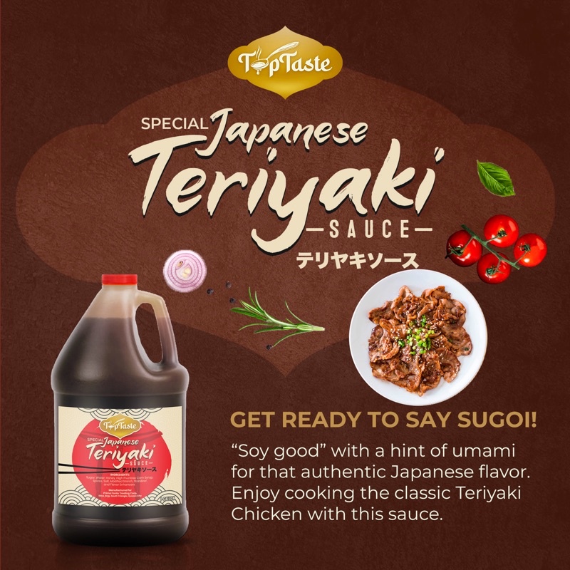 Special Japanese Teriyaki Sauce 1 gallon Top Taste Shopee Philippines