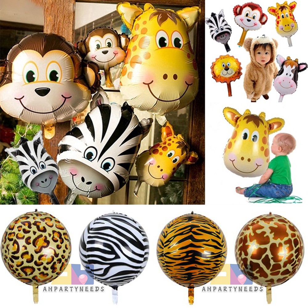Jungle Safari Theme Party Supplies Balloons 4D Animal Foil Balloons Kids  Birthday Party Decoration | Shopee Philippines