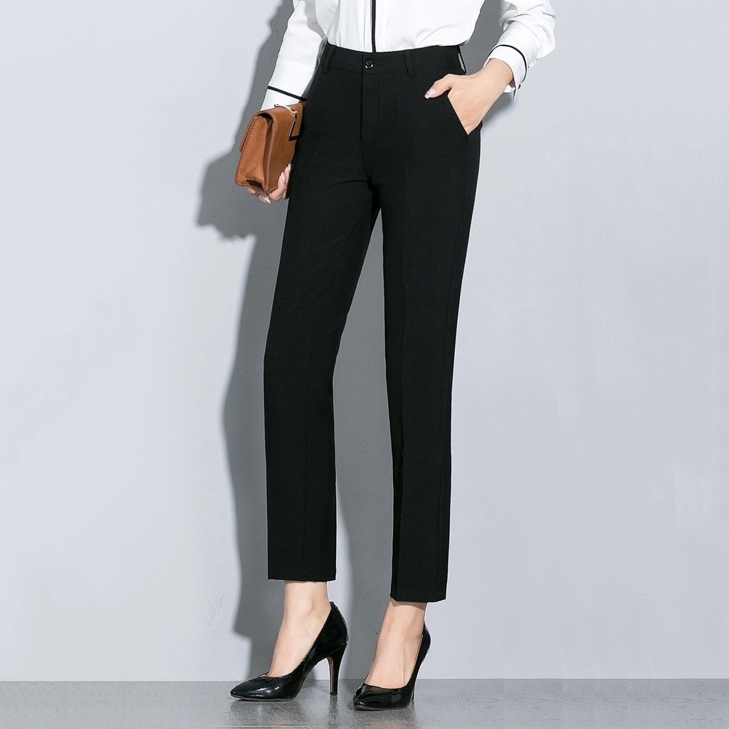 formal black pants for ladies