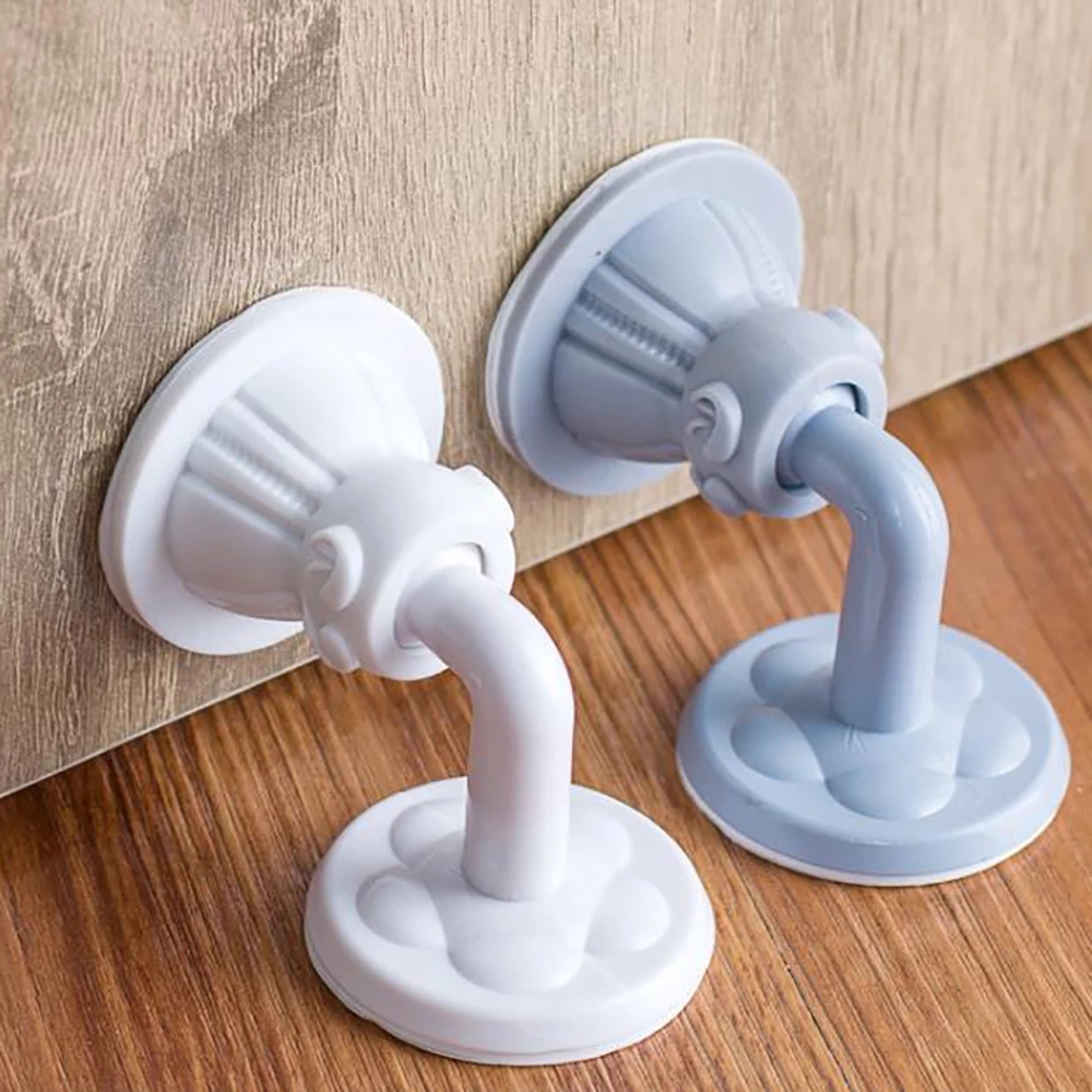 2Pcs/Set Silicone Suction Door Stopper/Non Punching Sticker Door Anti-collision Pad Doorstop/Self Adhesive Door Stop Wall Door Handle Protectors