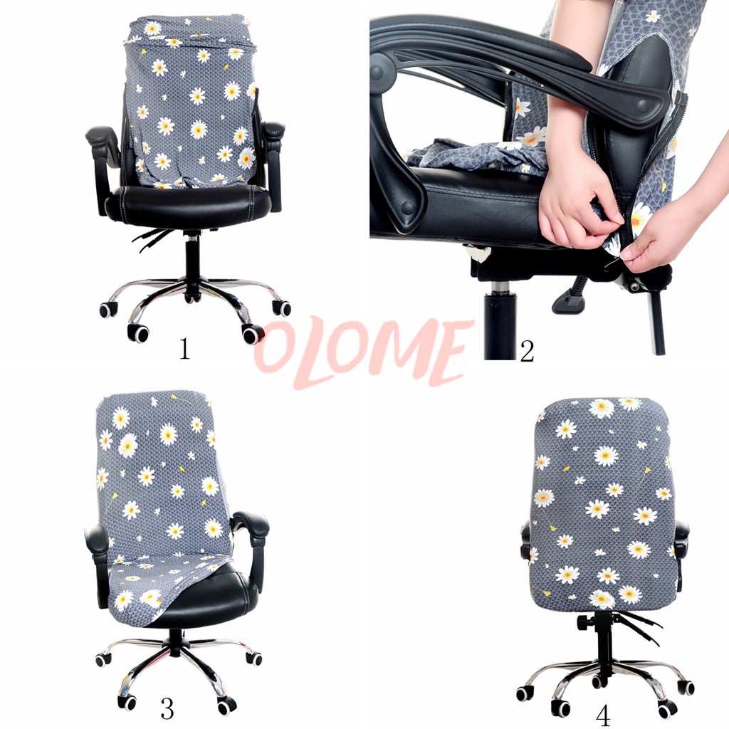 Stretchable Executive Chair Covers Office Boss Chairs Protector
