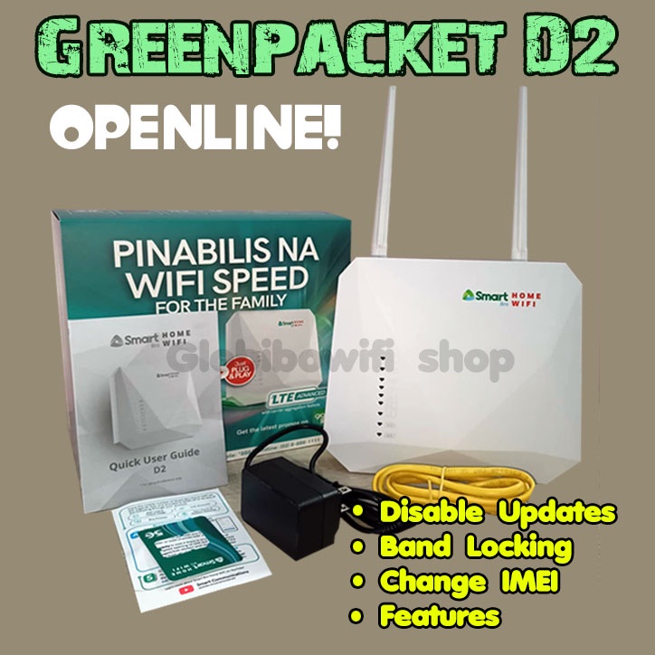 D2 GREENPACKET OPENLINE, R051 openline, Zlt s10g openline Shopee