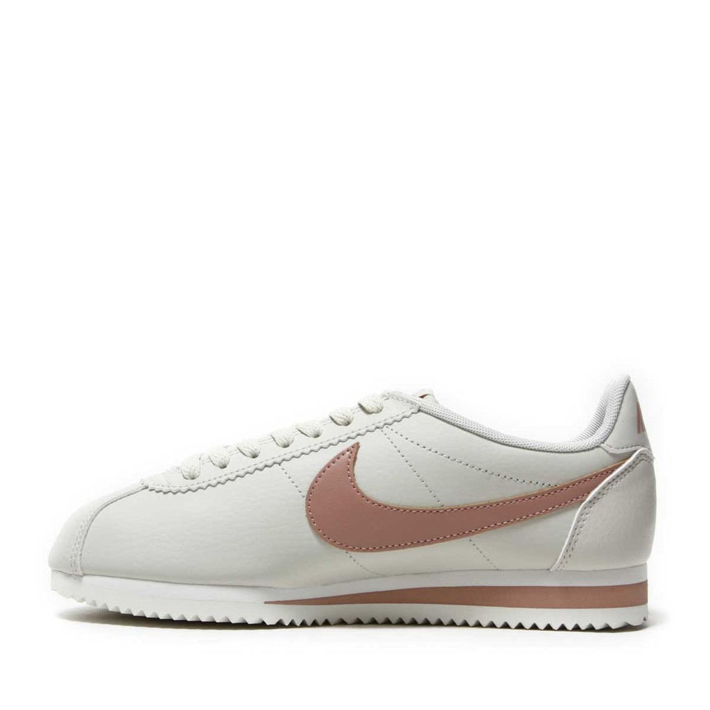nike cortez white rose gold