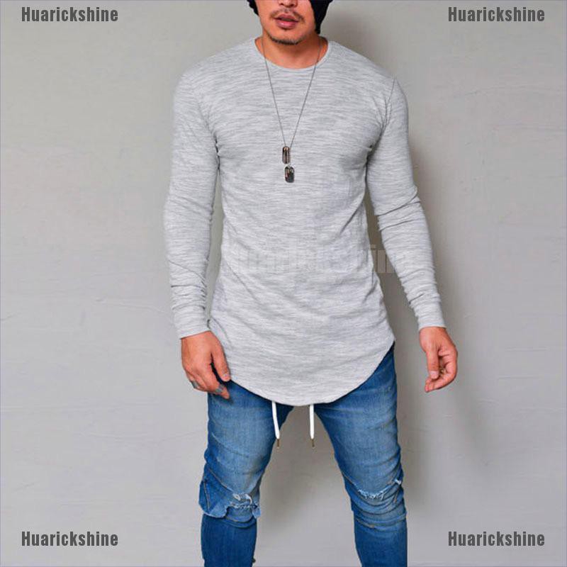 slim fit curved hem tee