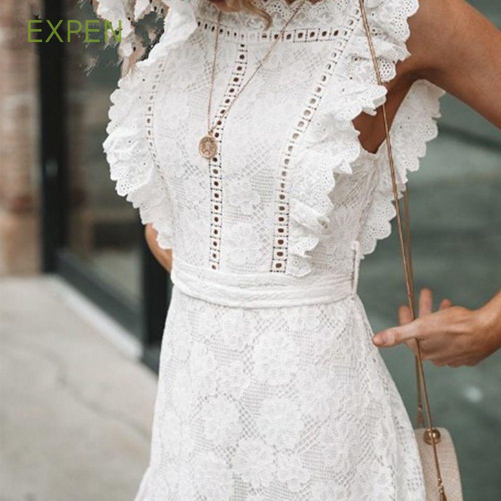 white beach party dress