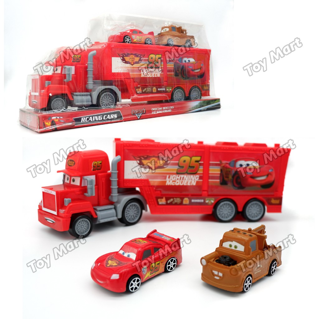 Mack Transporter Mobile Garage Truck with Pull Back Lightning McQueen ...