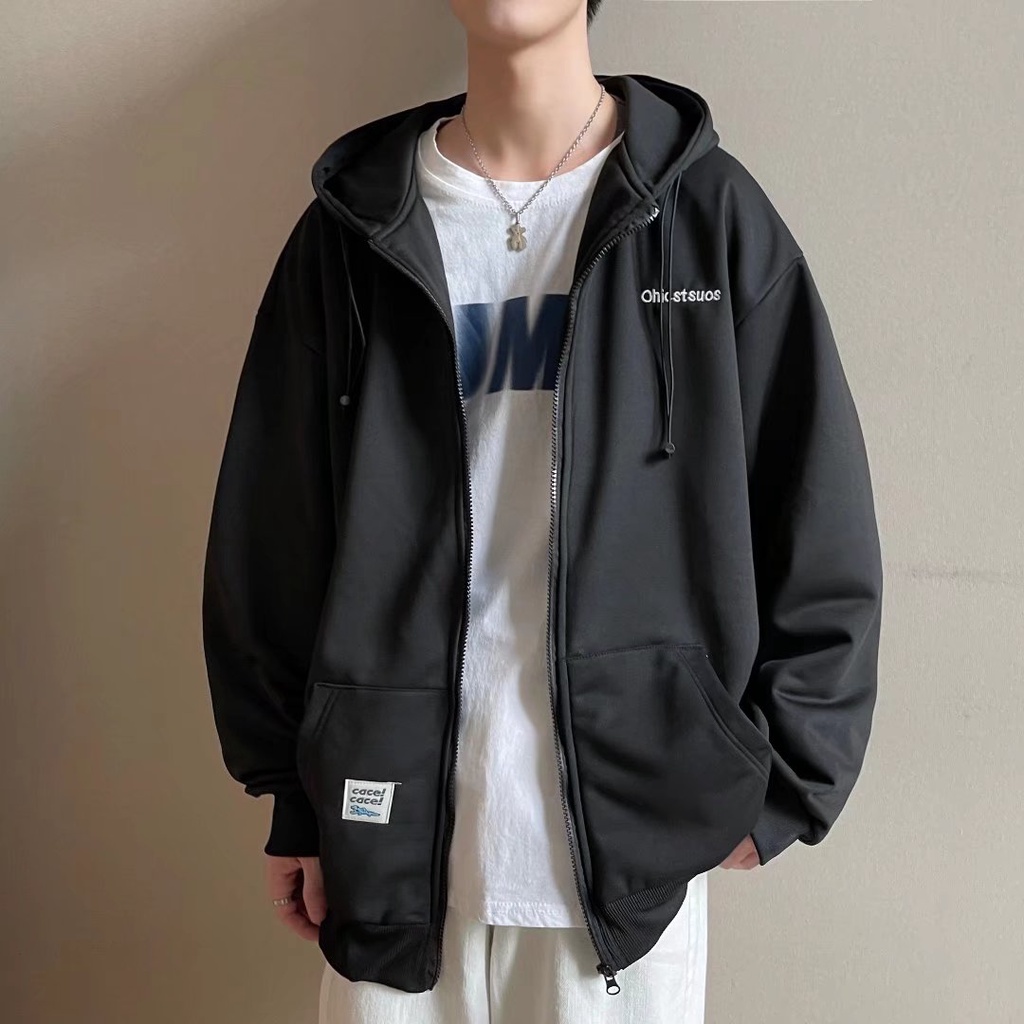 Cotton Fashion Hoodie For Men Korean Jacket Loose Hoodie Jacket Men