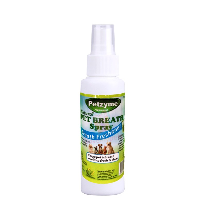 Petzyme Pet Breath Spray, Peppermint Breath Freshener, 50 ml | Shopee ...