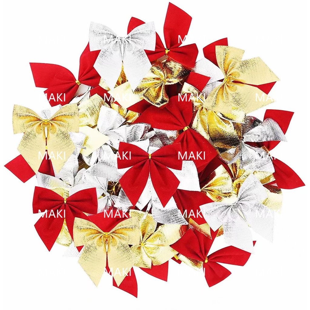 12pcs/6pcs,5cm red ribbon/bows/bow/christmas decor/hanging,christmas tree/garland DIY,Christmas